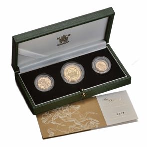 2004 Elizabeth II 3-Coin Gold Proof Sovereign Set