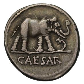 Julius Caesar, Silver Denarius 