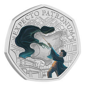 Harry Potter - The Patronus 2025 UK 50p Brilliant Uncirculated Colour Coin