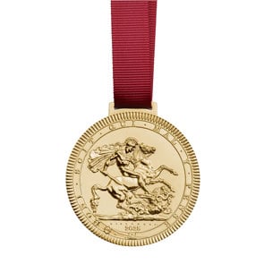 2025 St George and the Dragon Decoration in Gold-Plated Silver 