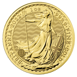 The 2022 Britannia gold coin from The Royal Mint.